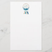 Blue Dreamweaver Stylish Boho Design Briefpapier (Voorkant)