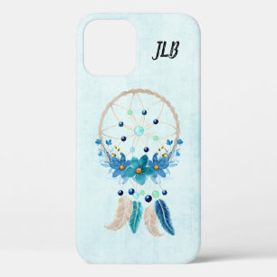 Blue Dreamweaver Stylish Boho Design iPhone 12 Hoesje