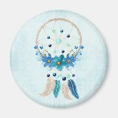 Blue Dreamweaver Stylish Boho Design Magneet (Voorkant)