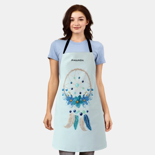 Blue Dreamweaver Stylish Boho Design Schort (Gedragen)