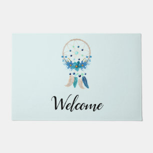Blue Dreamweaver Stylish Boho Design Welcome Deurmat