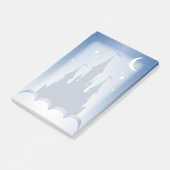 Blue Dreamy Castle In The Clouds Starry Moon Sky Post-it® Notes (Schuin)