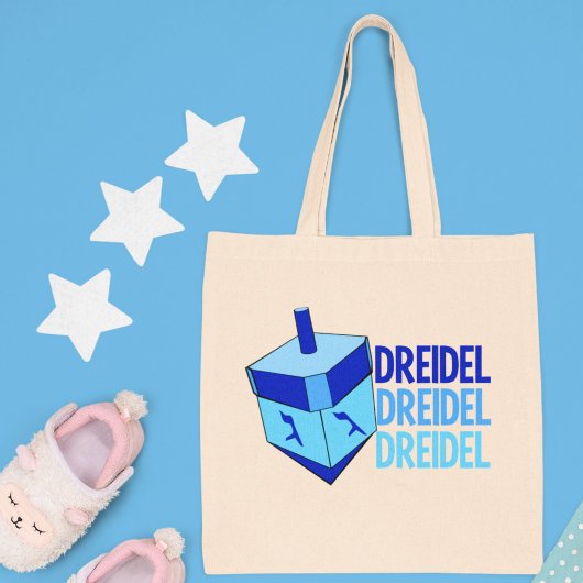 Blue Dreidel Tote Bag