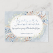 Blue Dried Boho Flowers White Hartelijk dank Informatiekaartje (Achterkant)