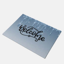 Blue Driving Glitter Welkom Deurmat