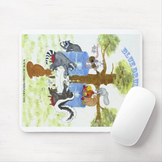 Blue Drum Diner Mousepad Muismat (Met muis)