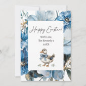 Blue Duck Easter Feestdagenkaart (Voorkant)
