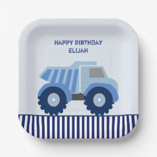 Blue Dump Custom Kind Birthday Papieren Bordje