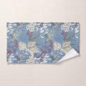 Blue Dusk Solid met onderzeese print Bad Handdoek (Handdoek)