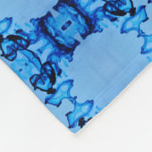 Blue Dye Heart Fleece Blanket Deken (Hoek)