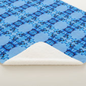 Blue Dye Heart Sherpa Blanket Deken (3/4)