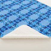 Blue Dye Heart Sherpa Blanket Deken (3/4)