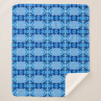 Blue Dye Heart Sherpa Blanket Sherpa Deken