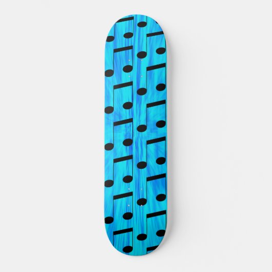 Blue Dyed Musical Notes, Skateboard (Voorkant)