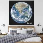 Blue Earth -  Canvas Afdruk (Insitu (Slaapkamer))
