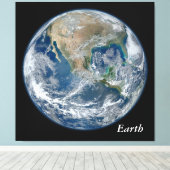 Blue Earth -  Canvas Afdruk (Insitu (Houten vloer))