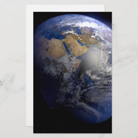Blue Earth van Space Inspirerend Briefpapier (Voorkant / Achterkant)