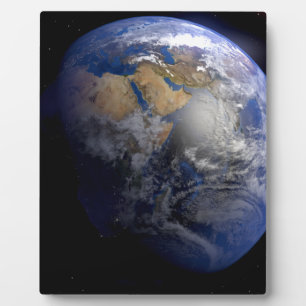 Blue Earth van Space Inspirerend Fotoplaat