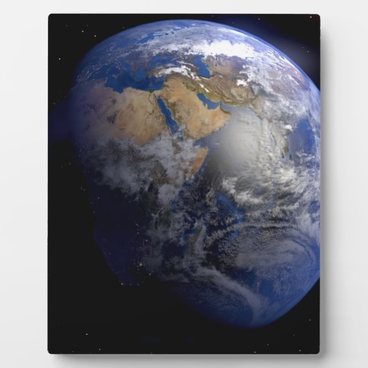 Blue Earth van Space Inspirerend Fotoplaat (Voorkant)