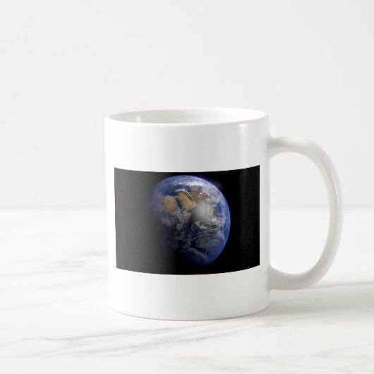 Blue Earth van Space Inspirerend Koffiemok (Rechts)