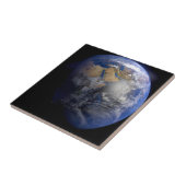 Blue Earth van Space Inspirerend Tegeltje (Zijkant)