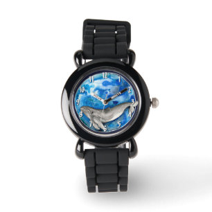 Blue Earth Whale Horloge