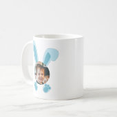 Blue Easter Bunny - Aangepaste foto Koffiemok (Voorkant links)