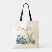 Blue Easter Bunny Tote Bag (Achterkant)
