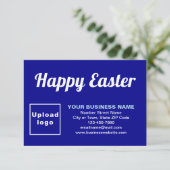 Blue Easter Business Flat Wenskaart Kaart (Staand voorkant)