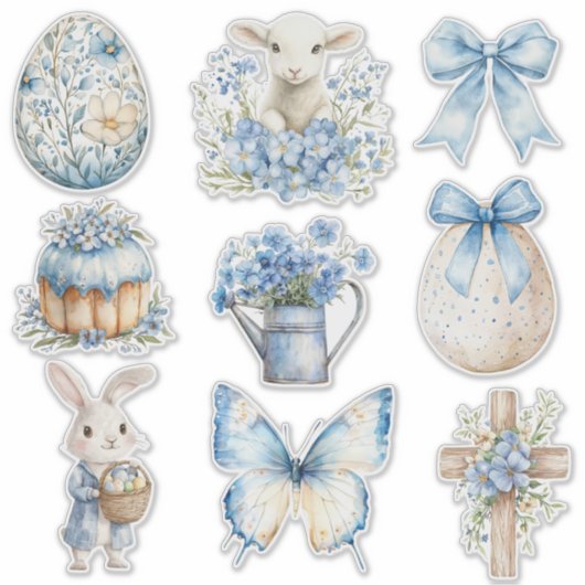 Blue Easter Set 1 Sticker (Voorkant)