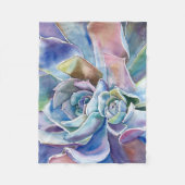 Blue Echeveria Succulent Fleece Blanket, 3 maten Deken (Voorkant)