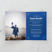 Blue Edgy Abstract Afstuderen penseelfoto (Binnen)