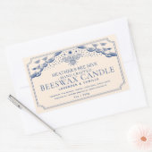 Blue Editable Tarot Honeybee Candle Étiquette (Enveloppe)
