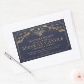 Blue Editable Tarot Honeybee Candle Étiquette (Enveloppe)