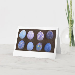 Blue Eggs-kaart Feestdagen Kaart