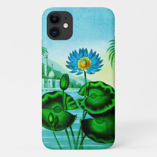 Blue Egyptian Water Lily / Lotus Illustration iPhone 11 Hoesje