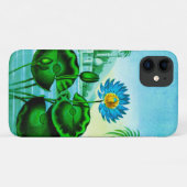 Blue Egyptian Water Lily / Lotus Illustration Case-Mate iPhone Case (Achterkant (horizontaal))