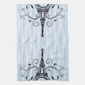 Blue Eiffel Towel Flourish Kitchen Towel Theedoek (Verticaal)