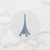 Blue Eiffel Tower Damask Wedding Table Confetti (Kleine voorkant)