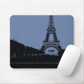 Blue Eiffel Tower Mousepad Muismat (Met muis)