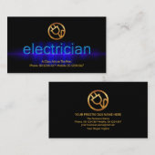 Blue Electriating Pulse Lightning Electricia Visitekaartje (Voorkant / Achterkant)