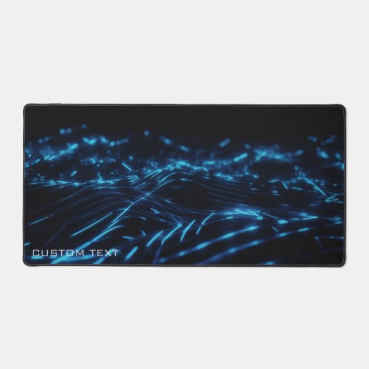 Blue Electric Neon Wave Custom Men Jeu étendu (Recto)