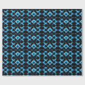 Blue Electric Synapse Repair Pattern Cadeaupapier (Vlak)