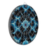 Blue Electric Synapse Repair Pattern Dartbord (Voorkant Links)