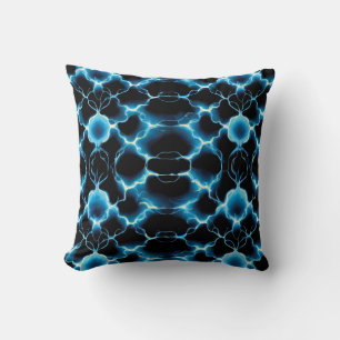 Blue Electric Synapse Repair Pattern Kussen