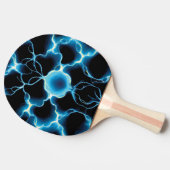 Blue Electric Synapse Repair Pattern Tafeltennisbatje (Zijkant)