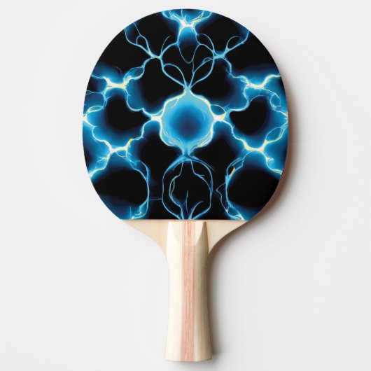 Blue Electric Synapse Repair Pattern Tafeltennisbatje (Voorkant)