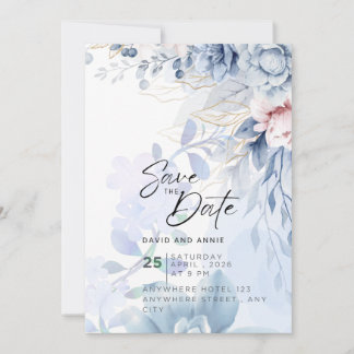 Blue Elegance Trouwserie Kaart