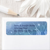 Blue Elegant Adresetiketten met Sterren Etiket (Insitu)