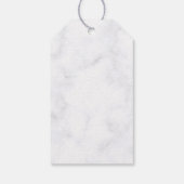 Blue Elegant flower summer wedding Cadeaulabel (Achterkant)